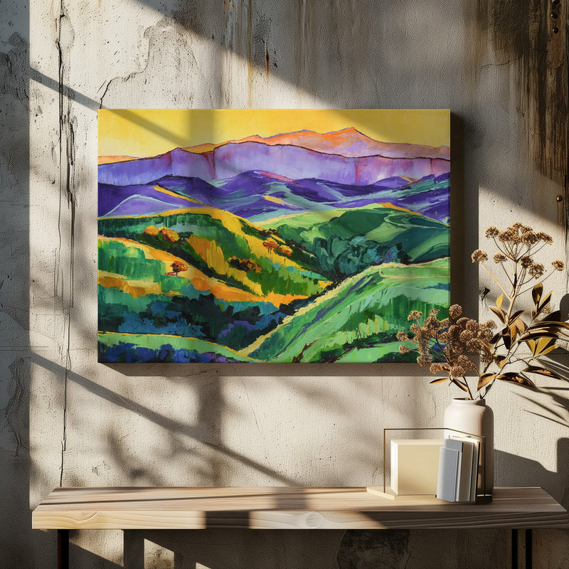 Green Valley - Stretched Canvas, Poster or Fine Art Print I Heart Wall Art