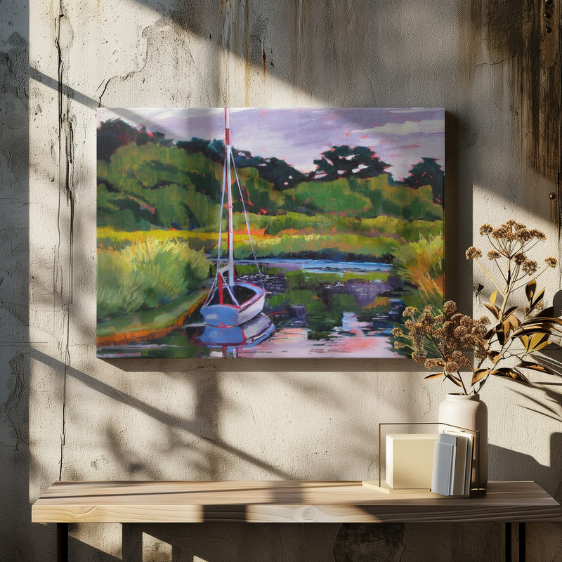 Boat In Little Pleasant Bay - Stretched Canvas, Poster or Fine Art Print I Heart Wall Art