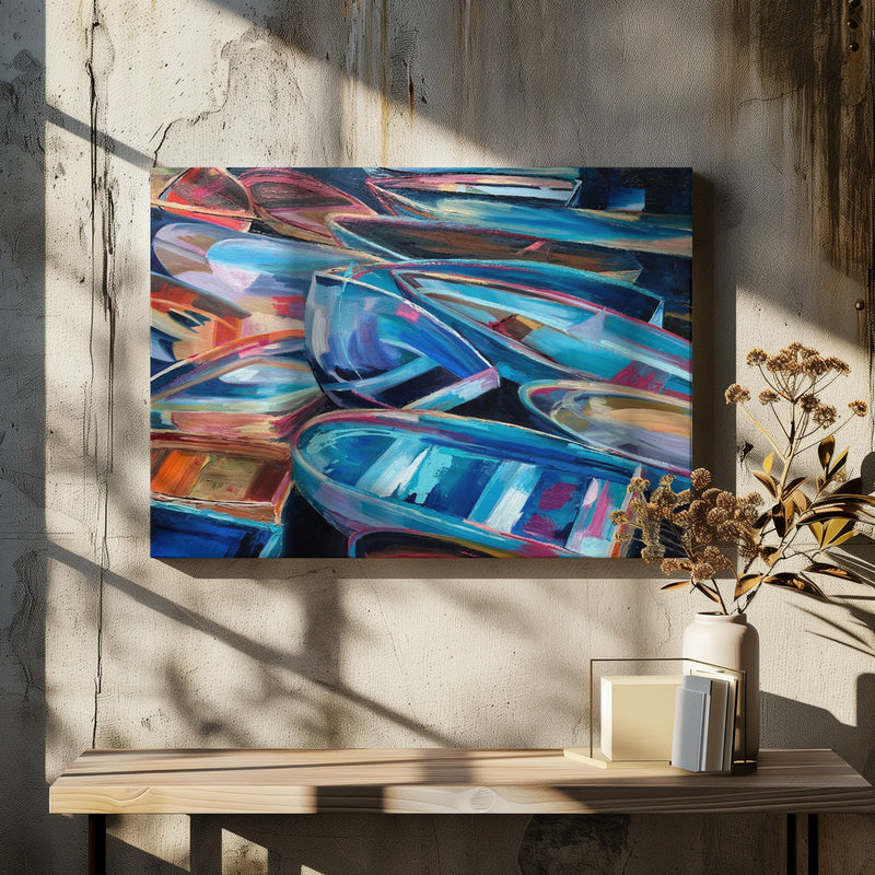 Boats - Stretched Canvas, Poster or Fine Art Print I Heart Wall Art