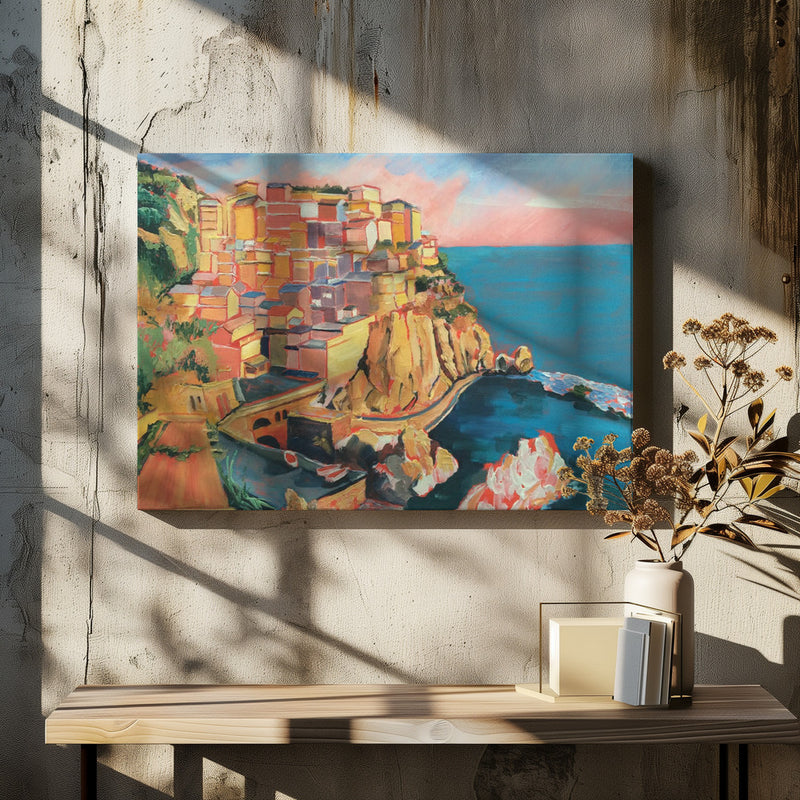 Manarola Italy - Stretched Canvas, Poster or Fine Art Print I Heart Wall Art