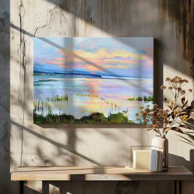 Sunset On the Bay - Stretched Canvas, Poster or Fine Art Print I Heart Wall Art