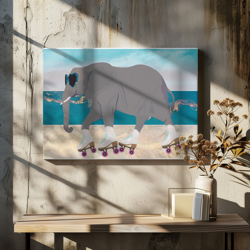 Elephant Beach Landscape 01 - Stretched Canvas, Poster or Fine Art Print I Heart Wall Art