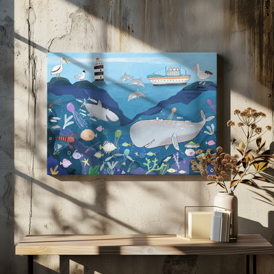 Sea World, Sea Life by Artist Carla Daly - Stretched Canvas, Poster or Fine Art Print I Heart Wall Art