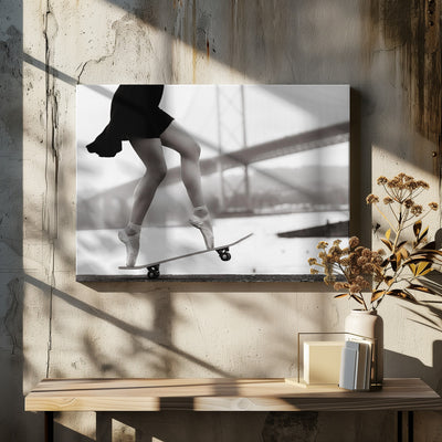 Skater Girl - Stretched Canvas, Poster or Fine Art Print I Heart Wall Art