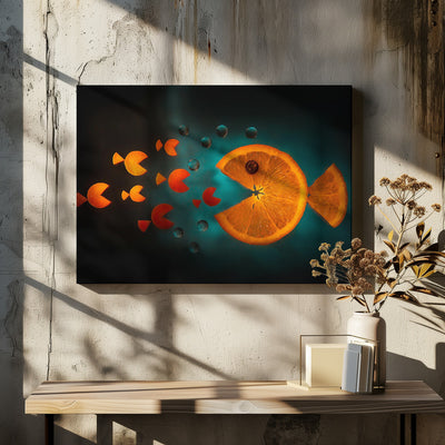 Orange fish - Stretched Canvas, Poster or Fine Art Print I Heart Wall Art