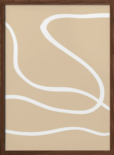 Beige Lines 01 - Stretched Canvas, Poster or Fine Art Print I Heart Wall Art