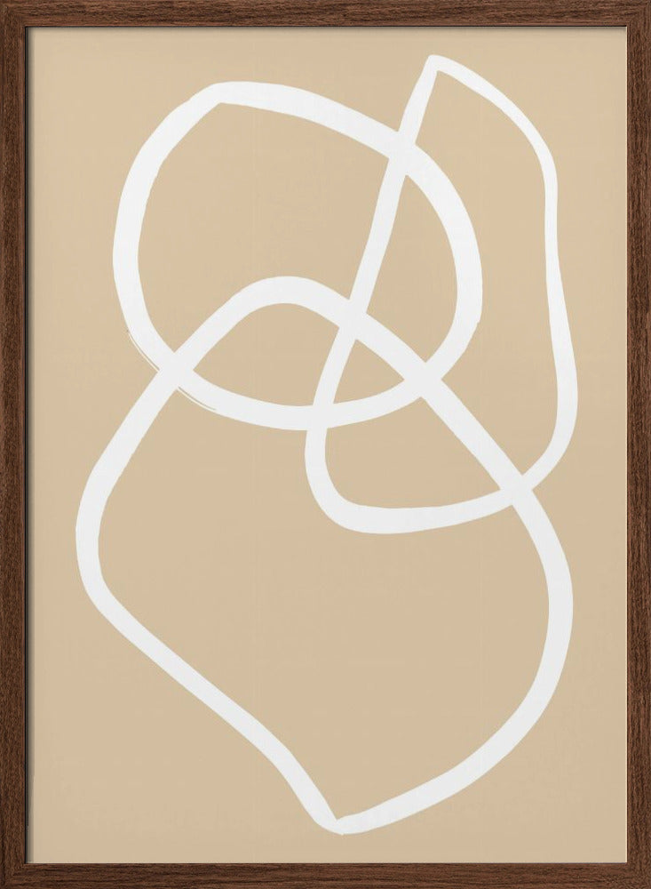 Beige Lines 03 - Stretched Canvas, Poster or Fine Art Print I Heart Wall Art