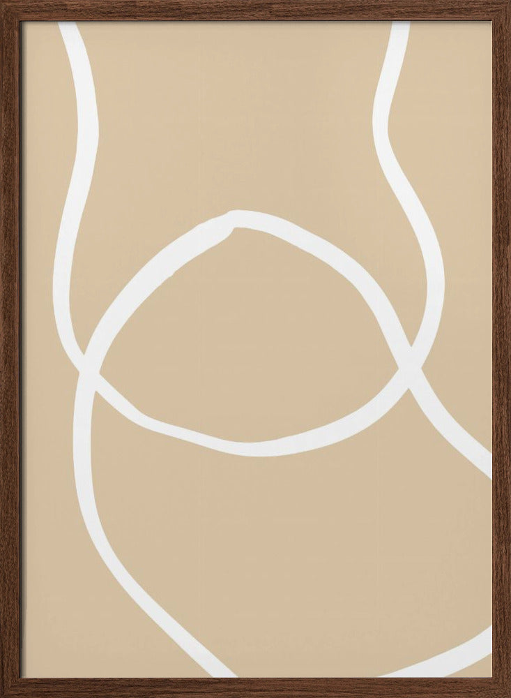 Beige Lines 04 - Stretched Canvas, Poster or Fine Art Print I Heart Wall Art