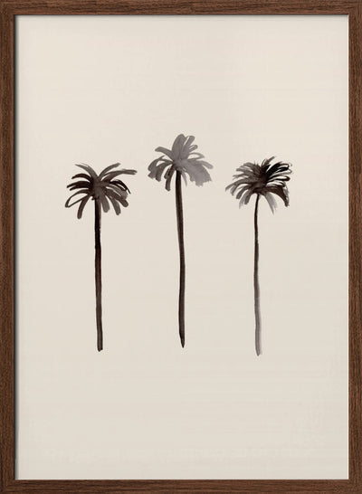 Palm Trees Ink - Stretched Canvas, Poster or Fine Art Print I Heart Wall Art