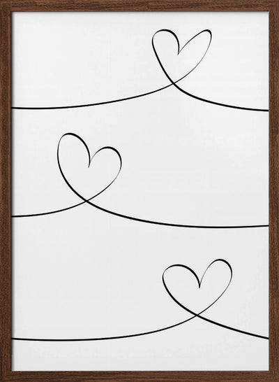 One Line 02 - Stretched Canvas, Poster or Fine Art Print I Heart Wall Art