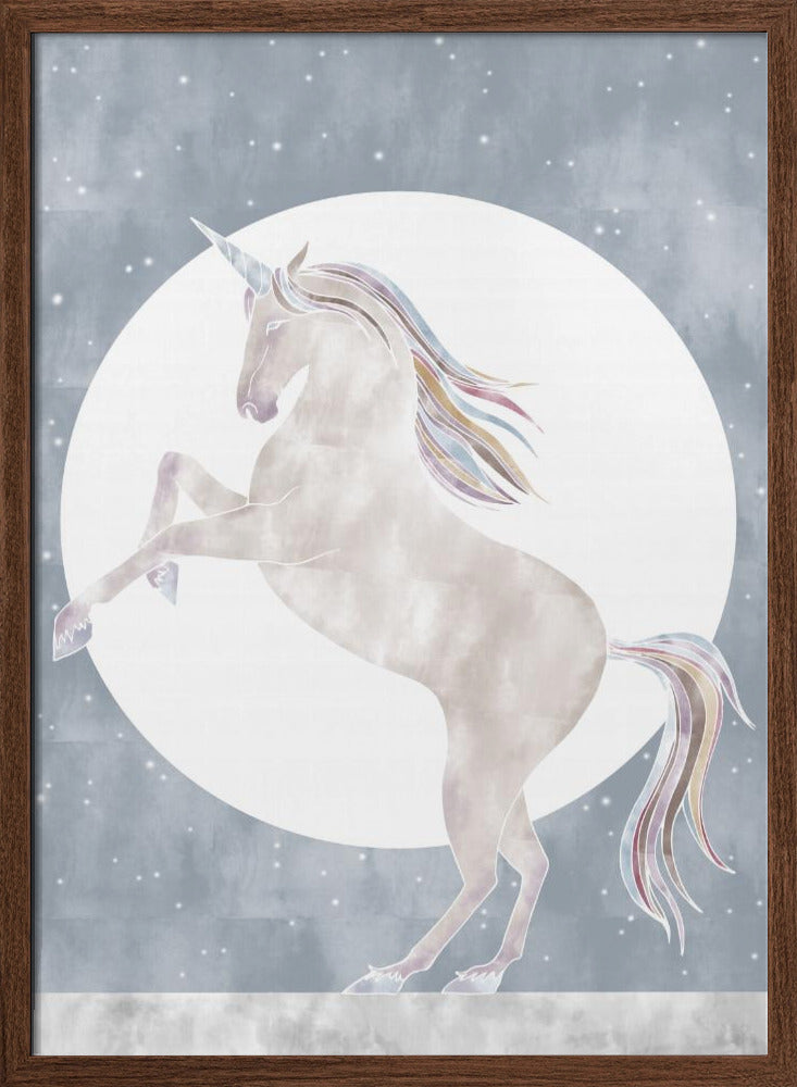 Rising Unicorn - Stretched Canvas, Poster or Fine Art Print I Heart Wall Art