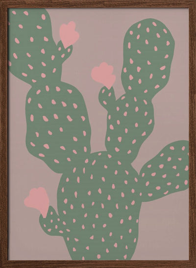 Green Cactus - Stretched Canvas, Poster or Fine Art Print I Heart Wall Art