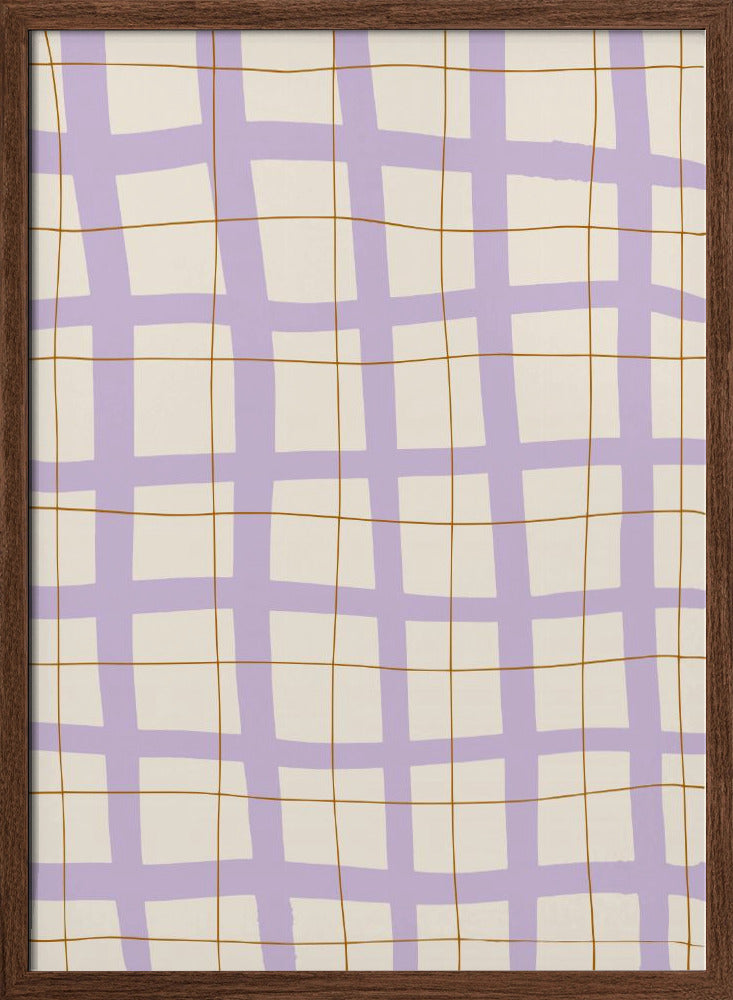 Lilac Grid - Stretched Canvas, Poster or Fine Art Print I Heart Wall Art