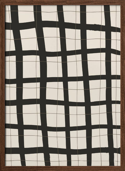 Black Grid - Stretched Canvas, Poster or Fine Art Print I Heart Wall Art