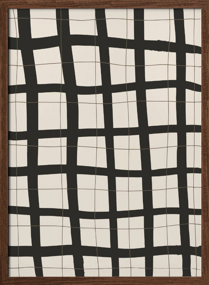 Black Grid - Stretched Canvas, Poster or Fine Art Print I Heart Wall Art