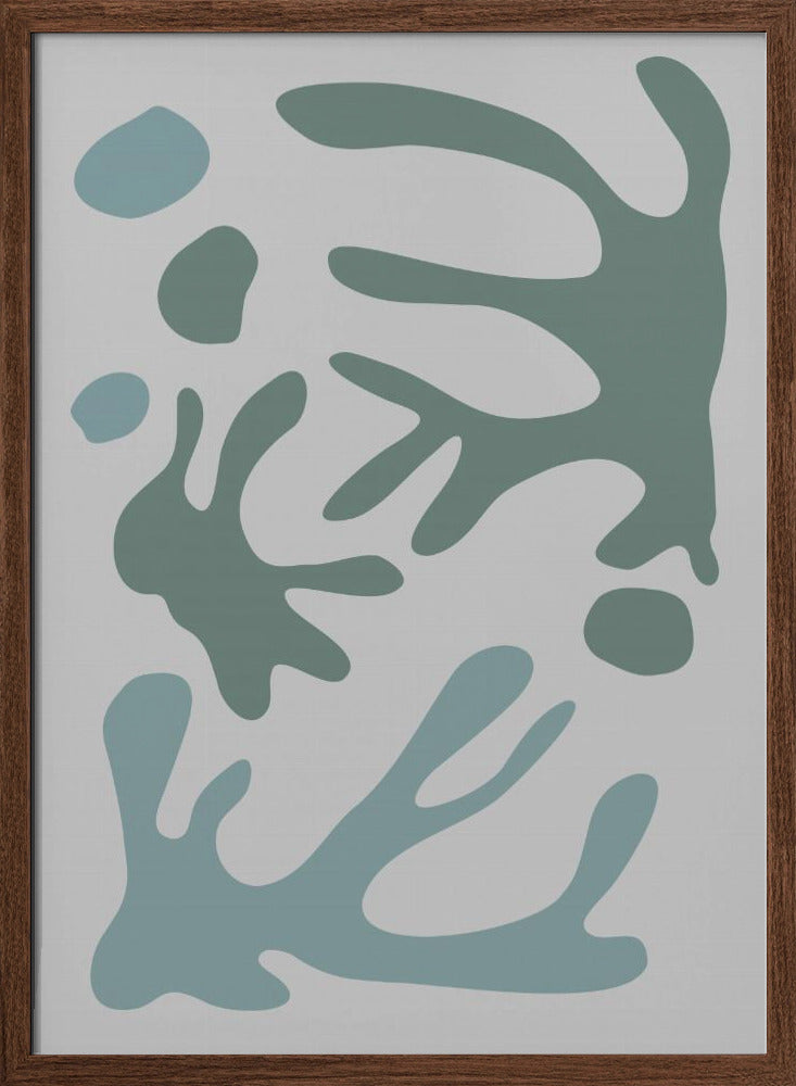 Seaweed Teal No 1 - Stretched Canvas, Poster or Fine Art Print I Heart Wall Art