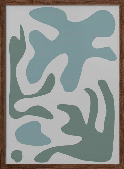 Seaweed Teal No 2 - Stretched Canvas, Poster or Fine Art Print I Heart Wall Art