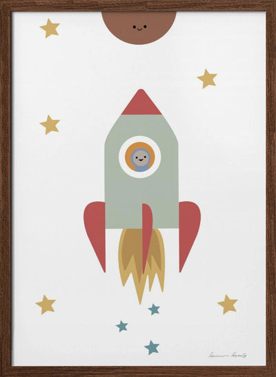 Solar Rocket - Stretched Canvas, Poster or Fine Art Print I Heart Wall Art