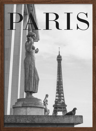 Paris Text 5 - Stretched Canvas, Poster or Fine Art Print I Heart Wall Art