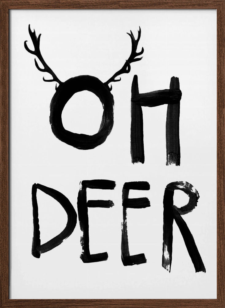 Oh Deer - Stretched Canvas, Poster or Fine Art Print I Heart Wall Art