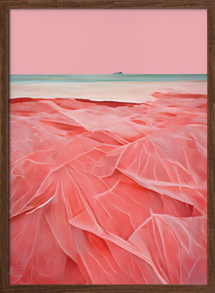 Coral Beach - Stretched Canvas, Poster or Fine Art Print I Heart Wall Art