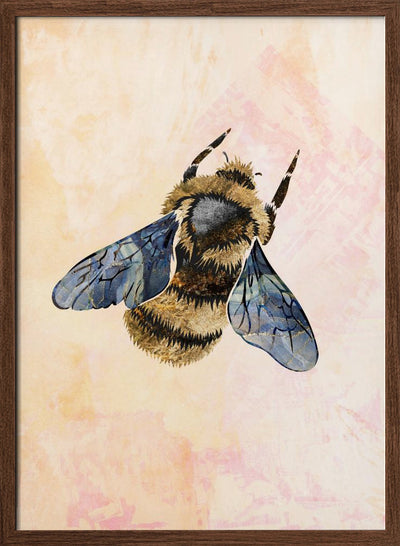 Rustic bee - Stretched Canvas, Poster or Fine Art Print I Heart Wall Art