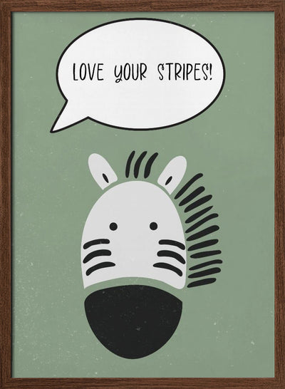 Zebra nursery print - Stretched Canvas, Poster or Fine Art Print I Heart Wall Art