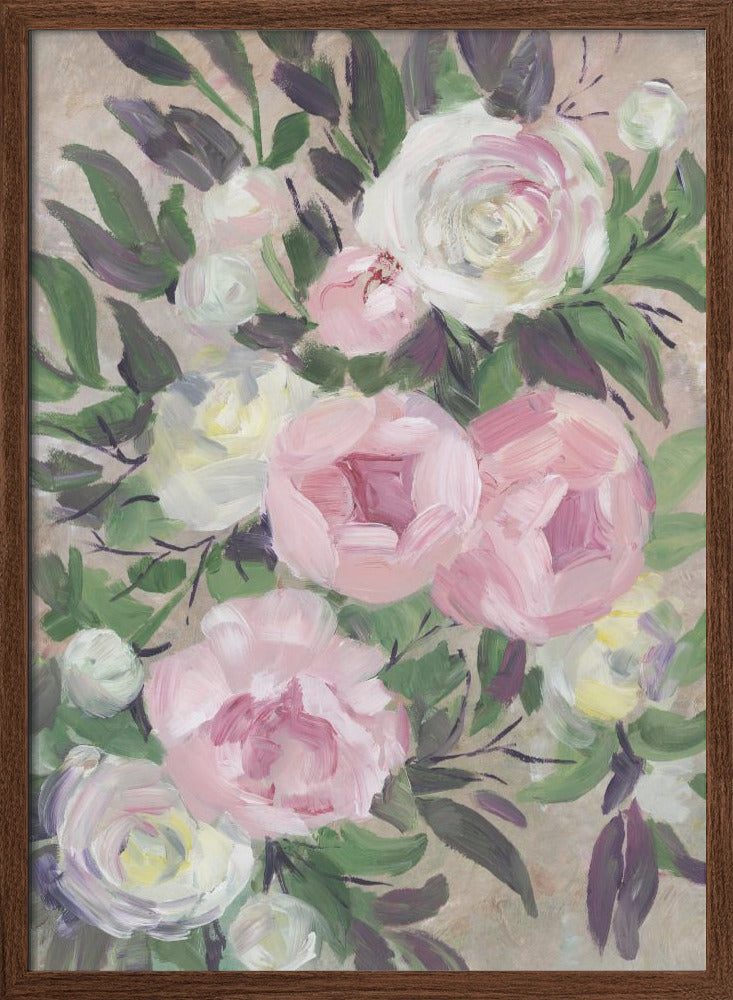 Zoye painterly bouquet - Stretched Canvas, Poster or Fine Art Print I Heart Wall Art