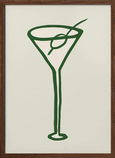 Cocktail Green - Stretched Canvas, Poster or Fine Art Print I Heart Wall Art