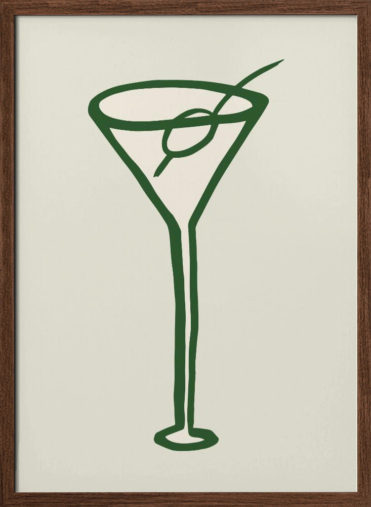 Cocktail Green - Stretched Canvas, Poster or Fine Art Print I Heart Wall Art