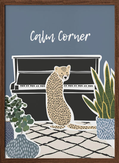 Calming Corner Kids Cheetah Piano Print - Stretched Canvas, Poster or Fine Art Print I Heart Wall Art