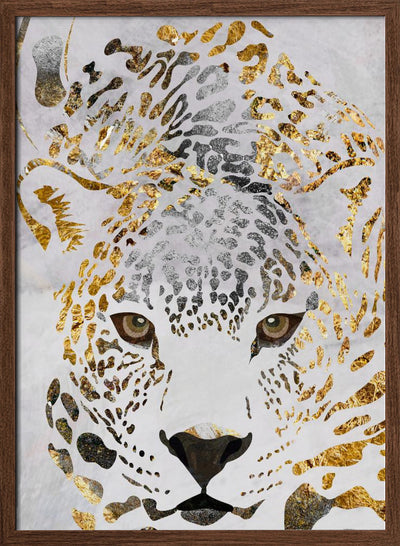 Grunge jaguar gold - Stretched Canvas, Poster or Fine Art Print I Heart Wall Art