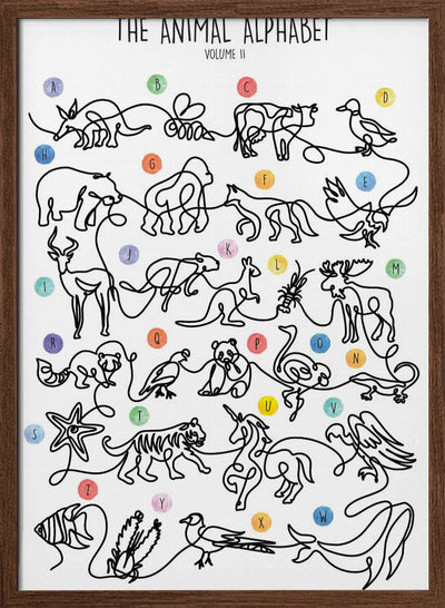 The Animal Alphabet Volume 2 - Stretched Canvas, Poster or Fine Art Print I Heart Wall Art