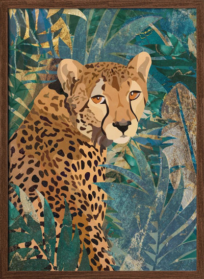 Cheetah In the Jungle 2 - Stretched Canvas, Poster or Fine Art Print I Heart Wall Art