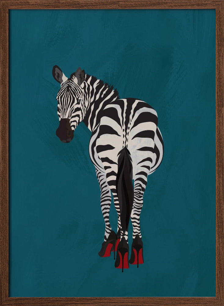 Zebra heels - Stretched Canvas, Poster or Fine Art Print I Heart Wall Art