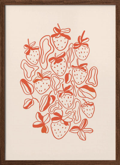 Strawberries - Stretched Canvas, Poster or Fine Art Print I Heart Wall Art