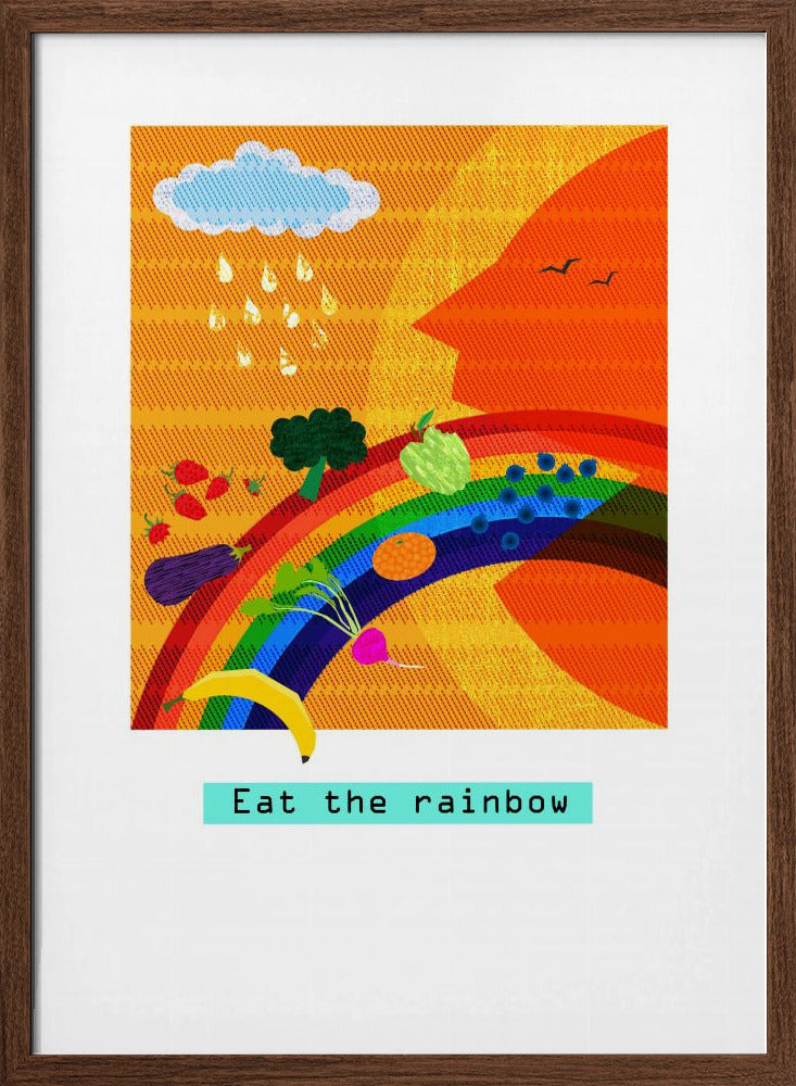 Eat the rainbow - Stretched Canvas, Poster or Fine Art Print I Heart Wall Art