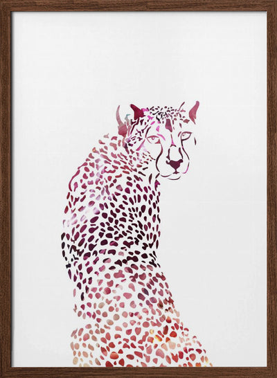 Pink Cheetah - Stretched Canvas, Poster or Fine Art Print I Heart Wall Art