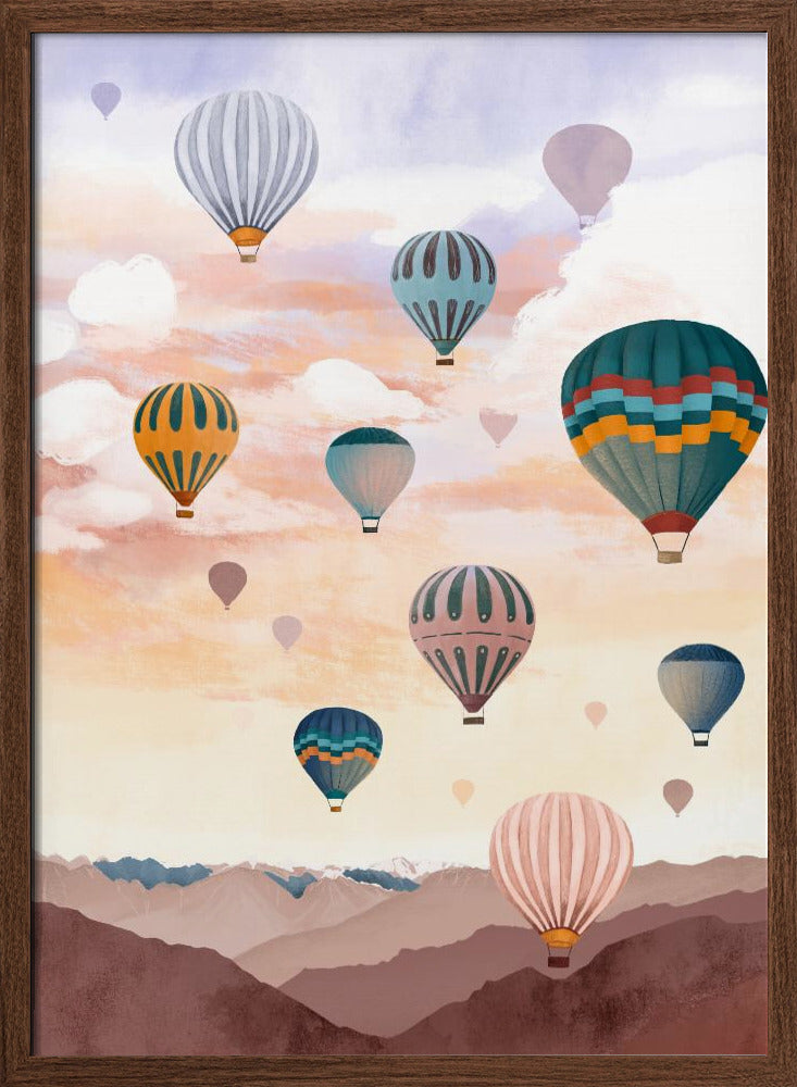 Airballoon Sky - Stretched Canvas, Poster or Fine Art Print I Heart Wall Art