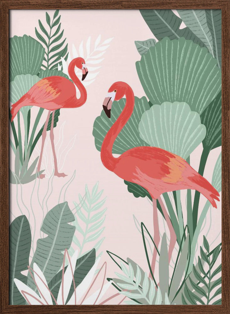 Flamingo Dreams - Stretched Canvas, Poster or Fine Art Print I Heart Wall Art