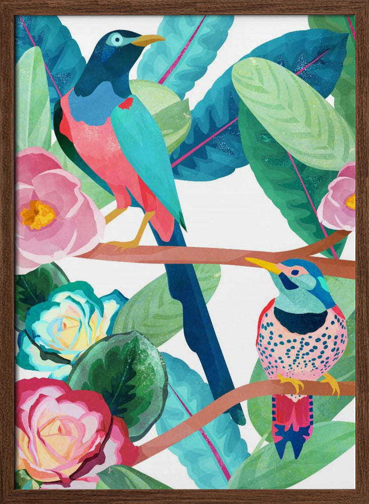 Birds of Spring - Stretched Canvas, Poster or Fine Art Print I Heart Wall Art