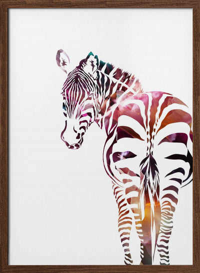 Zebra Silhouette - Stretched Canvas, Poster or Fine Art Print I Heart Wall Art