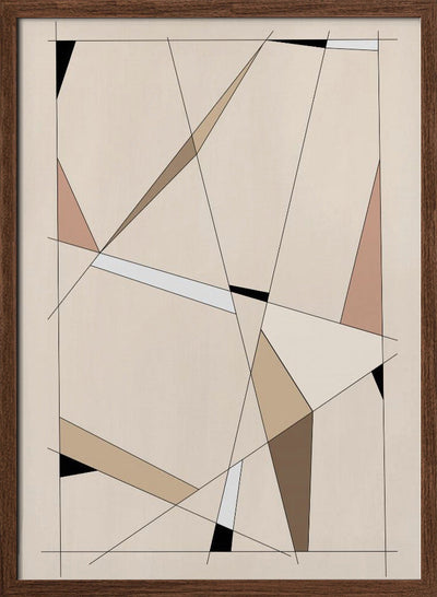 Geometric Beige Art - Stretched Canvas, Poster or Fine Art Print I Heart Wall Art