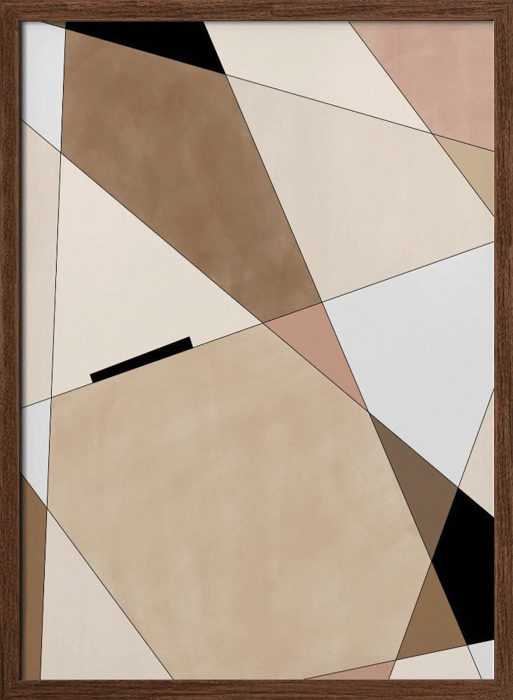 Geometric Beige art - Stretched Canvas, Poster or Fine Art Print I Heart Wall Art