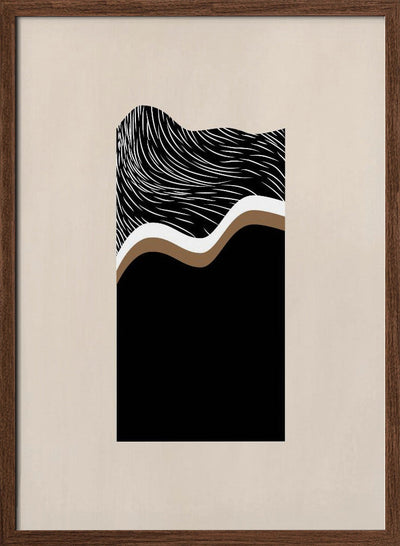 Monochrome Waves - Stretched Canvas, Poster or Fine Art Print I Heart Wall Art