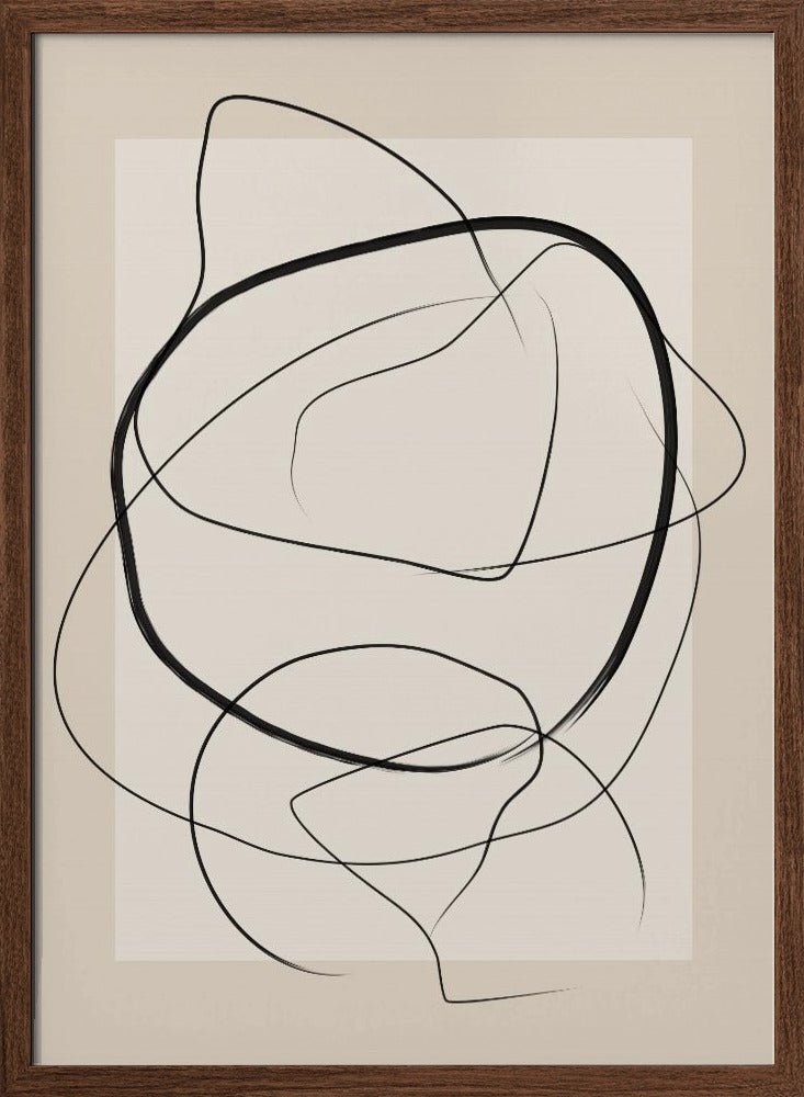 Soft Abstract Lines Art - Stretched Canvas, Poster or Fine Art Print I Heart Wall Art