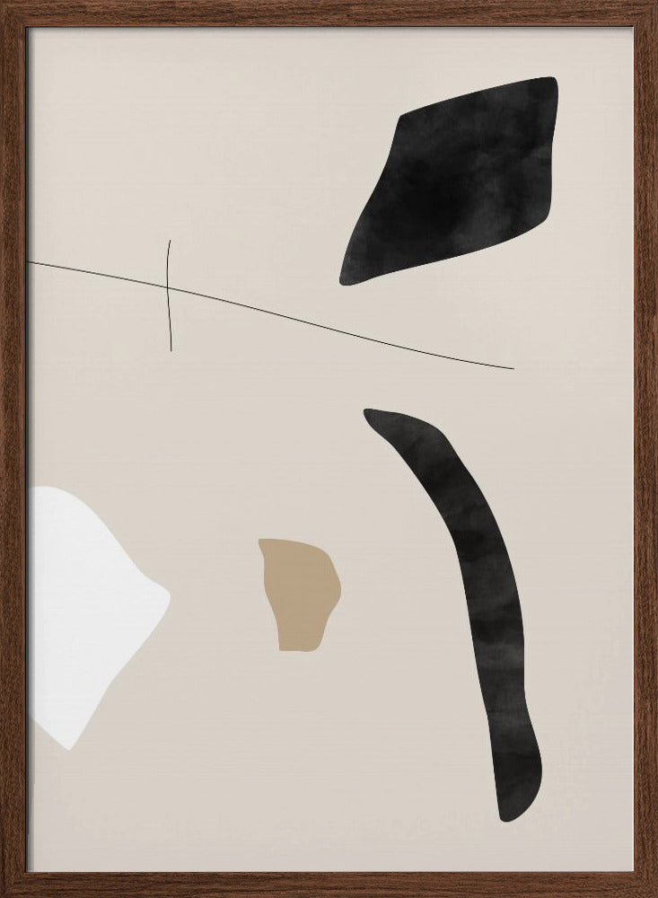 Graphic Shapes and Lines Poster - Stretched Canvas, Poster or Fine Art Print I Heart Wall Art