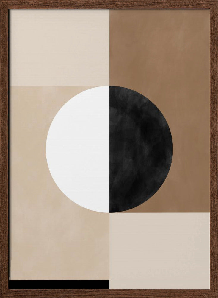Geometric Shapes with a Central Circle - Stretched Canvas, Poster or Fine Art Print I Heart Wall Art