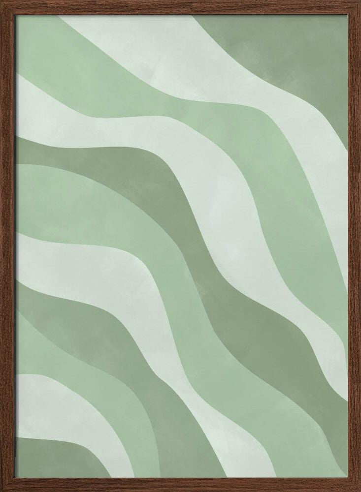 Verdant Waves - Stretched Canvas, Poster or Fine Art Print I Heart Wall Art