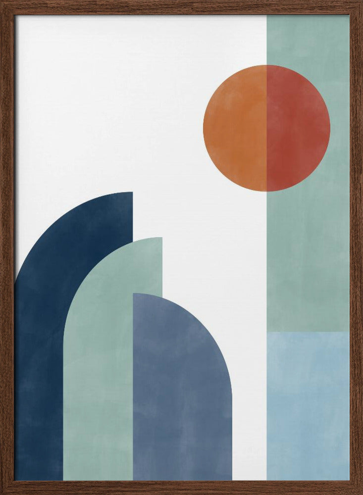 Geometric Shapes With A Minimalist Design - Stretched Canvas, Poster or Fine Art Print I Heart Wall Art